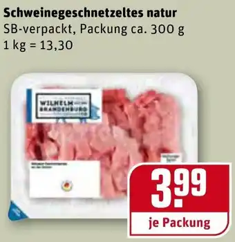 REWE Center Schweinegeschnetzeltes natur 300g Angebot