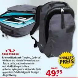 Multi Markt NORCO Fahrrad Rucksack-Tasche Cadrick Angebot