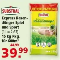 Multi Markt SUBSTRAL Express Rasendünger Spiel Angebot