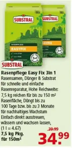 Multi Markt Rasenpflege Easy Fix 3in 1 Angebot