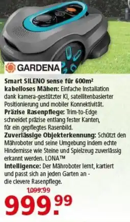 Multi Markt GARDENA Smart SILENO sense für 600m² kabelloses Mähen Angebot