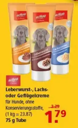 Multi Markt activa Leberwurst-, Lachs oder Geflügelcreme Angebot