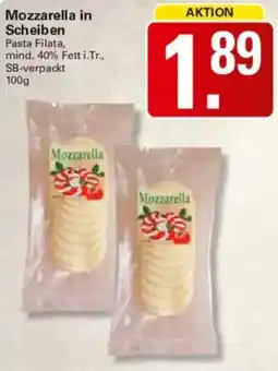 WEZ Mozzarella in Scheiben Angebot
