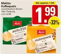WEZ Melitta Kaffeepads Angebot