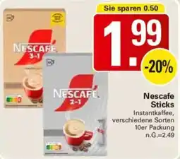 WEZ Nescafe Sticks Angebot
