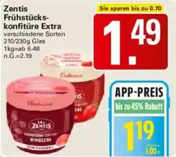 WEZ Zentis Frühstückskonfitüre Extra Angebot