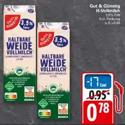 WEZ Gut & Günstig H-Vollmilch Angebot