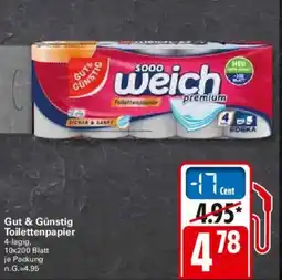 WEZ Gut & Günstig Toilettenpapier Angebot
