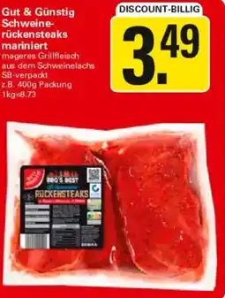 WEZ Gut & Günstig Schweinerückensteaks mariniert Angebot