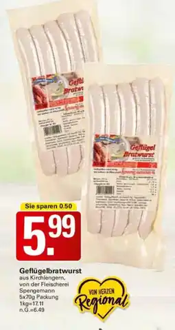 WEZ Geflügelbratwurst Angebot