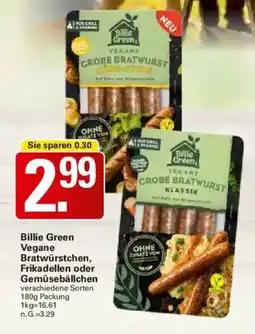 WEZ Billie Green Vegane Bratwürstchen, Frikadellen oder Gemüsebällchen Angebot