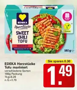 WEZ EDEKA Herzstücke Tofu mariniert Angebot