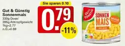 WEZ Gut & Günstig Sonnenmais Angebot
