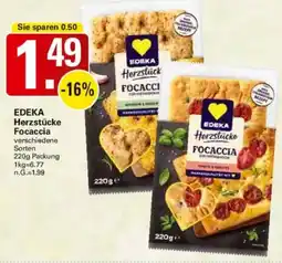 WEZ EDEKA Herzstücke Focaccia Angebot