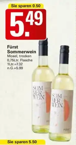 WEZ Fürst Sommerwein Angebot