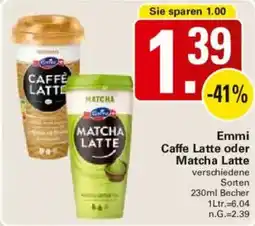 WEZ Emmi Caffe Latte oder Matcha Latte Angebot