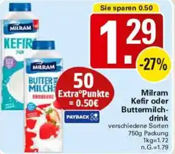 WEZ Milram Kefir oder Buttermilchdrink Angebot