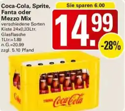 WEZ Coca-Cola, Sprite, Fanta oder Mezzo Mix Angebot