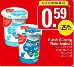 WEZ Gut & Günstig Naturjoghurt Angebot