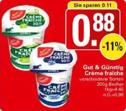 WEZ Gut & Günstig Crème fraîche Angebot