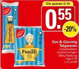 WEZ Gut & Günstig Teigwaren Angebot