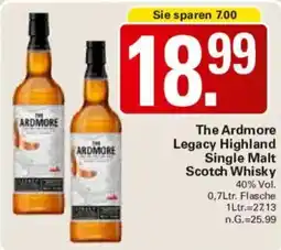 WEZ The Ardmore Legacy Highland Single Malt Scotch Whisky Angebot