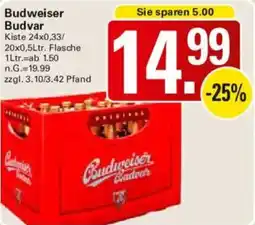 WEZ Budweiser Budvar Angebot