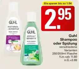 WEZ Guhl Shampoo oder Spülung Angebot