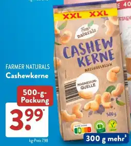 Aldi Süd Farmer naturals cashewkerne Angebot