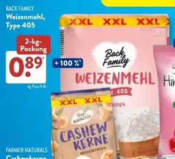 Aldi Süd BACK FAMILY Weizenmehl, Type 405 Angebot