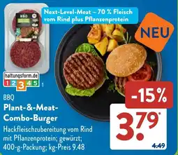Aldi Süd BBQ Plant-&-Meat Combo-Burger Angebot