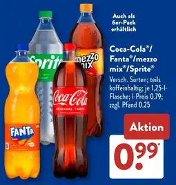 Aldi Süd Coca-Cola/ Fanta/mezzo mix/Sprite Angebot