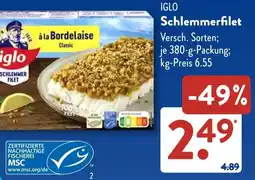 Aldi Süd IGLO Schlemmerfilet Angebot