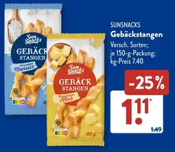 Aldi Süd Sunsnacks gebäckstangen Angebot