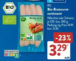 Aldi Süd Bio-Bratwurstsortiment Angebot