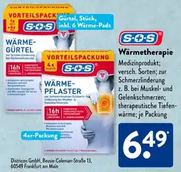 Aldi Süd S-O-S Wärmetherapie Angebot