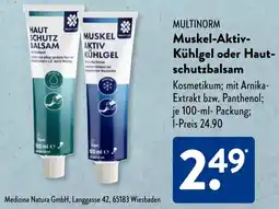 Aldi Süd MULTINORM Muskel-Aktiv- Kühlgel oder Hautschutzbalsam Angebot