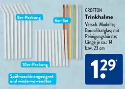 Aldi Süd CROFTON Trinkhalme Angebot