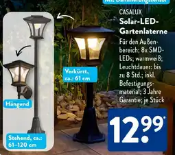 Aldi Süd CASALUX Solar-LED Gartenlaterne Angebot