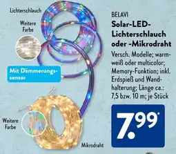 Aldi Süd BELAVI Solar-LED Lichterschlauch oder -Mikrodraht Angebot