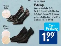 Aldi Süd UP2FASHION Füßlinge Angebot
