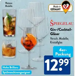 Aldi Süd SPIEGELAU Gin-/Cocktail Gläser Angebot