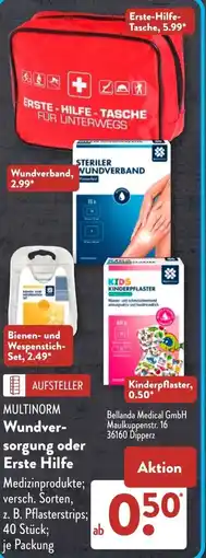 Aldi Süd MULTINORM Wundversorgung Erste Hilfe Angebot