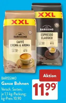 Aldi Süd BARISSIMO Ganze Bohnen Angebot