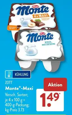 Aldi Süd ZOTT Monte-Maxi Angebot
