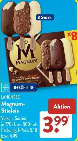 Aldi Süd LANGNESE Magnum Stieleis Angebot