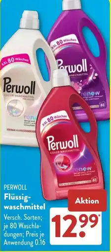 Aldi Süd PERWOLL Flüssigwaschmittel Angebot