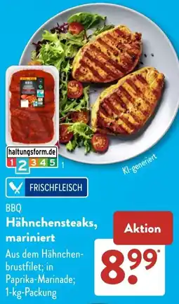 Aldi Süd BBQ Hähnchensteaks, mariniert Angebot