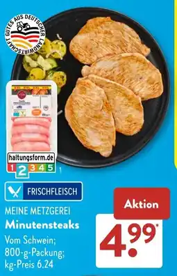 Aldi Süd MEINE METZGEREI Minutensteaks Angebot