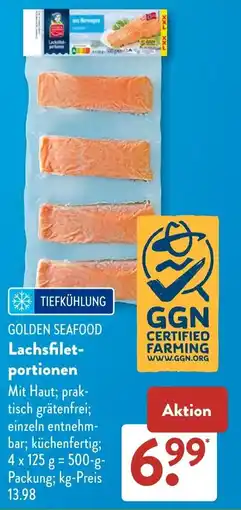 Aldi Süd GOLDEN SEAFOOD Lachsfiletportionen Angebot